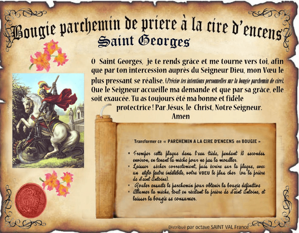 Parchemin de Cire  ST GEORGES