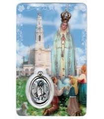 Carte Médaille Notre Dame de Fatima