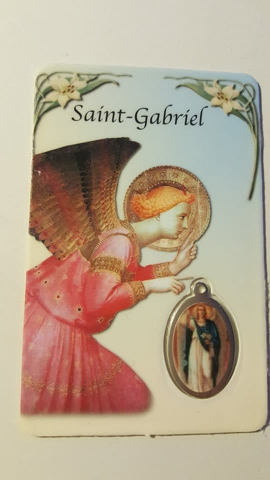 Carte Médaille Saint Gabriel