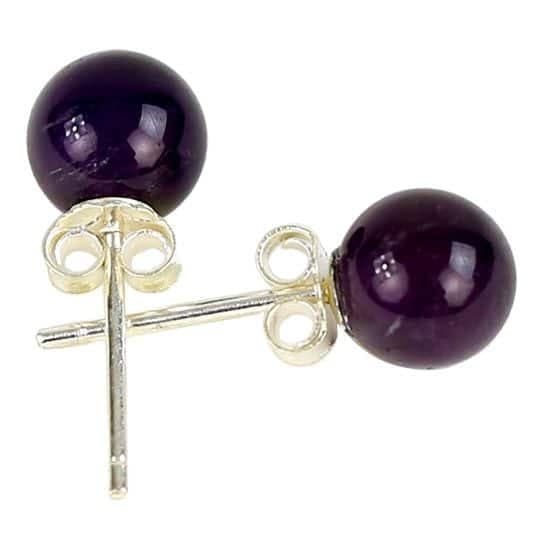 Boucles d’oreille Améthyste - clous - en argent 925