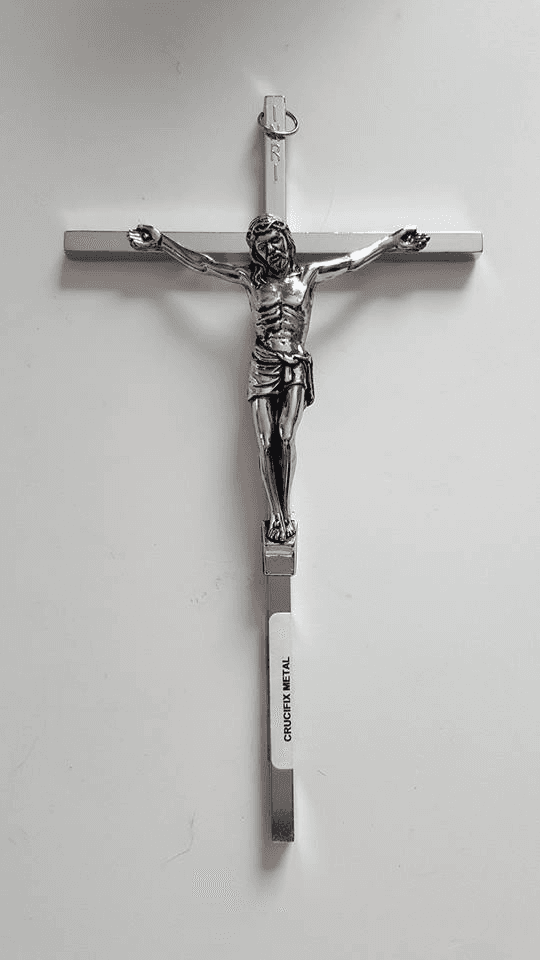 CRUCIFIX MÉTAL CHROMÉ