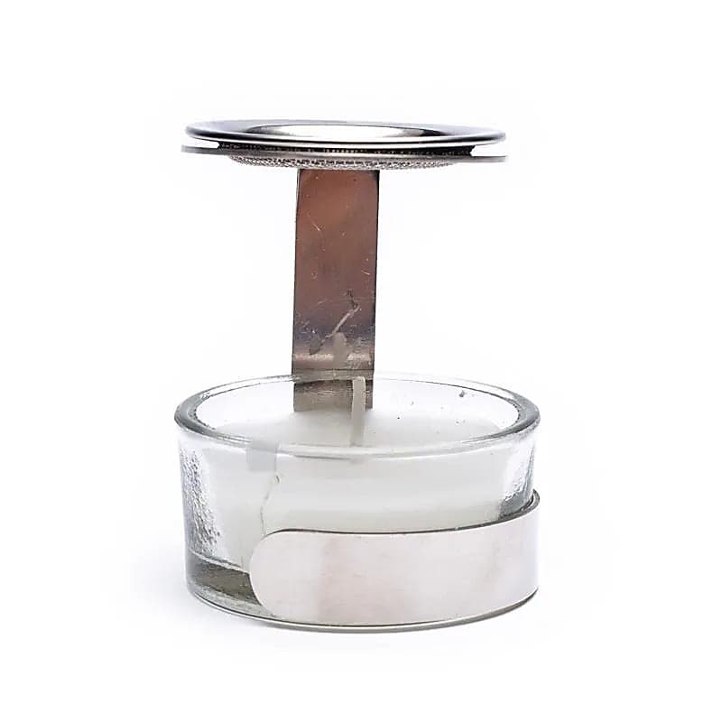 Brûle encens en acier inoxydable avec porte bougie