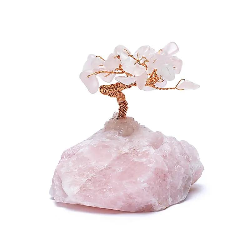 Arbre de pierres précieuses Quartz rose
