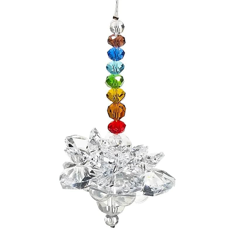Attrape Soleil lotus en cristal avec chakra
