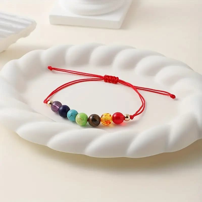 Bracelet tressé 7 chakras