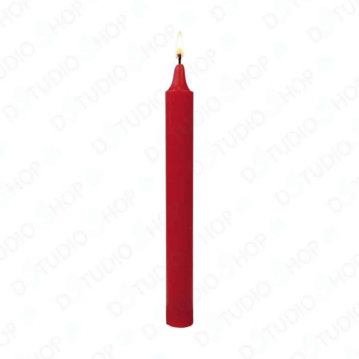 Bougie Teintée dans la masse rouge