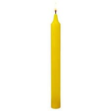 Bougie teintée dans la masse jaune