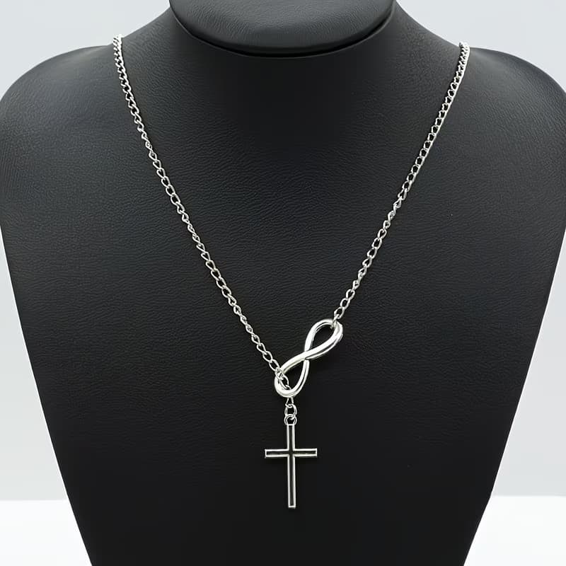 Collier Croix Avec Porte Bonheur 8