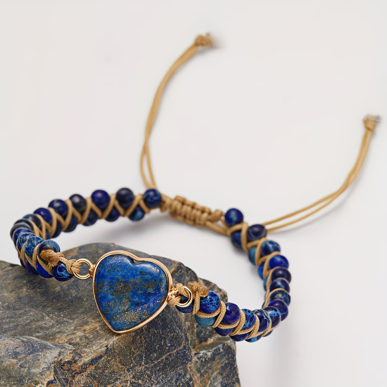 Bracelet Ajustable en Lapis Lazuli 