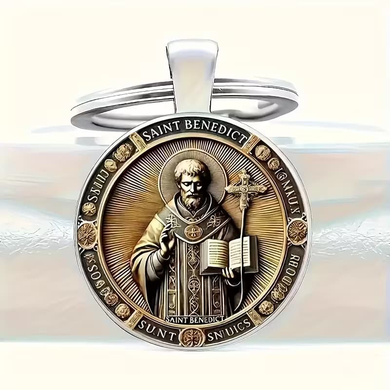 Porte-Clés Médaille Saint Benoît : Protection et Exorcisme