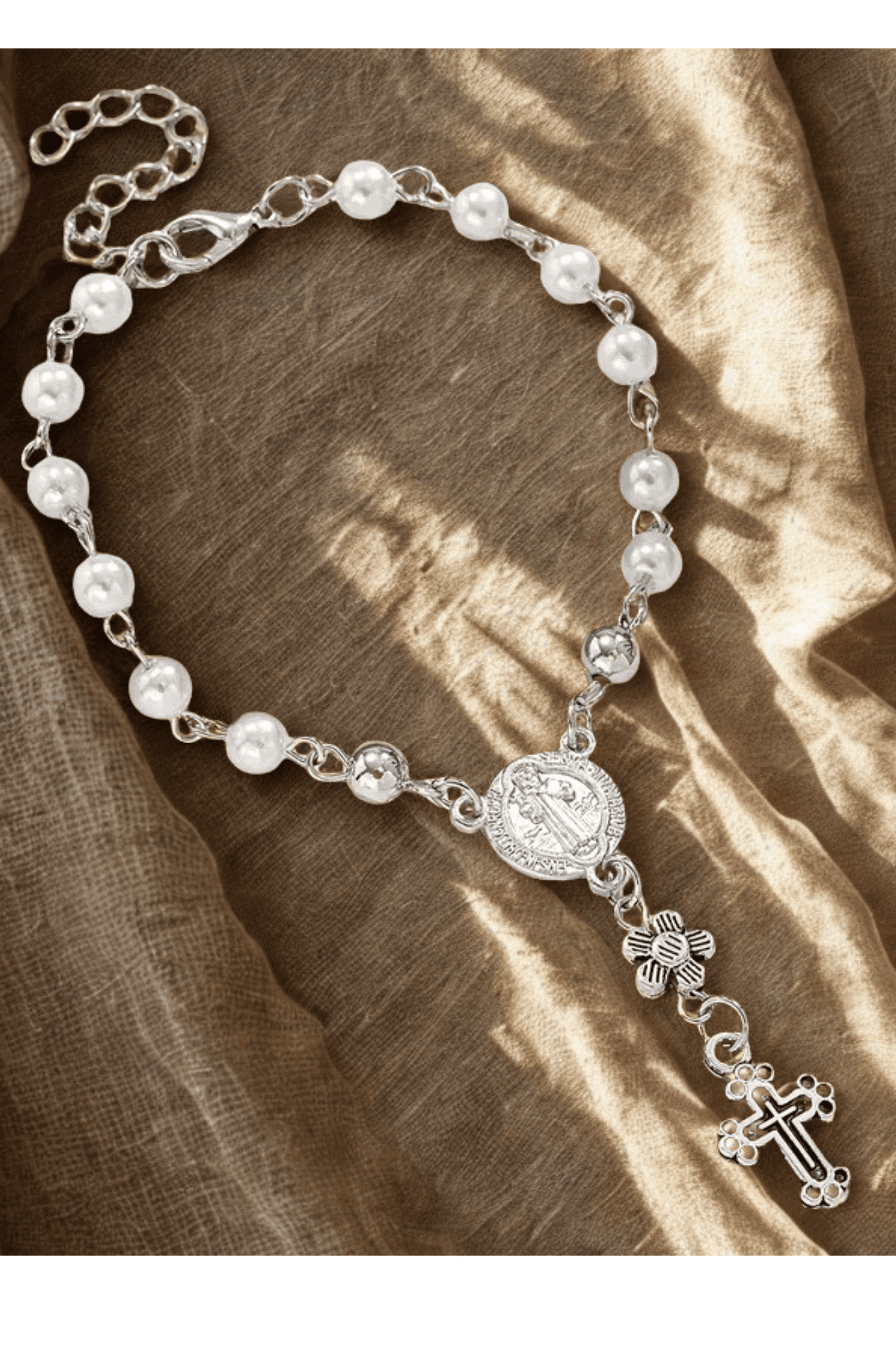 Bracelet Chapelet Chrétien à Perles Fantaisie