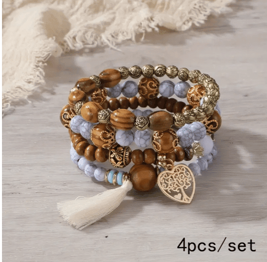 Bracelet Bohème Bois Blanc