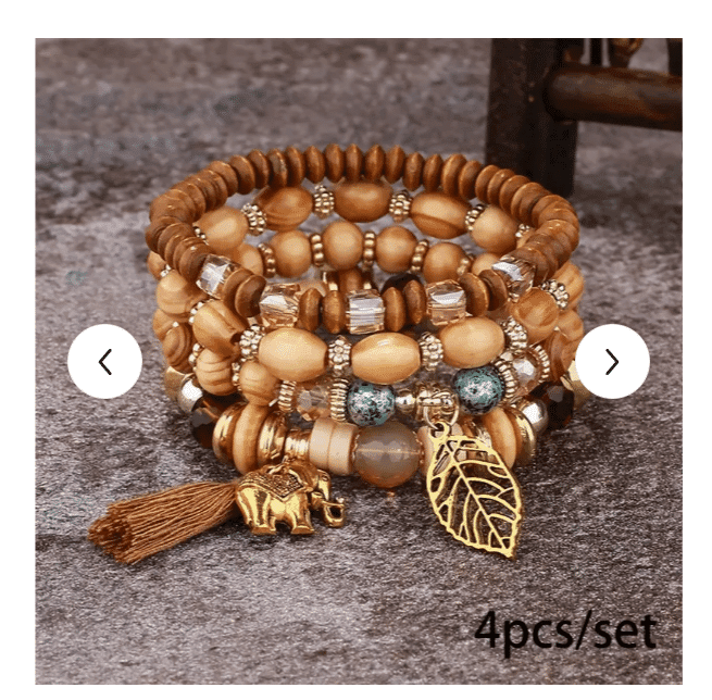 Bracelet Bohème Bois Marron