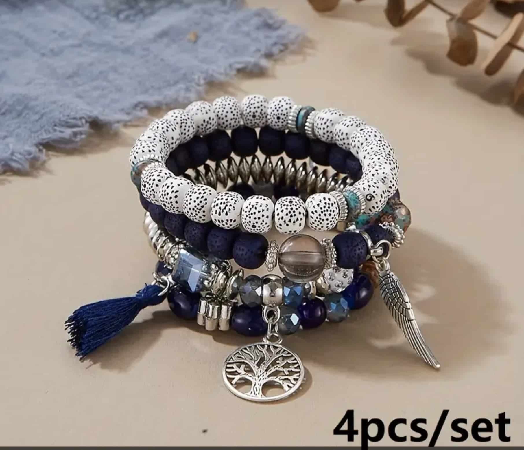 Bracelet Bohème Bleu Foncé