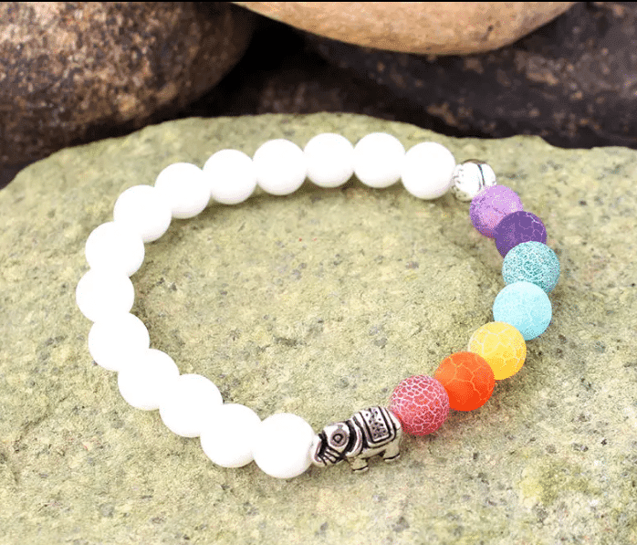 Bracelet 7 Chakras Blanc
