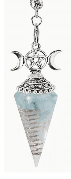 Pendule d'Aqua marine et Orgonite