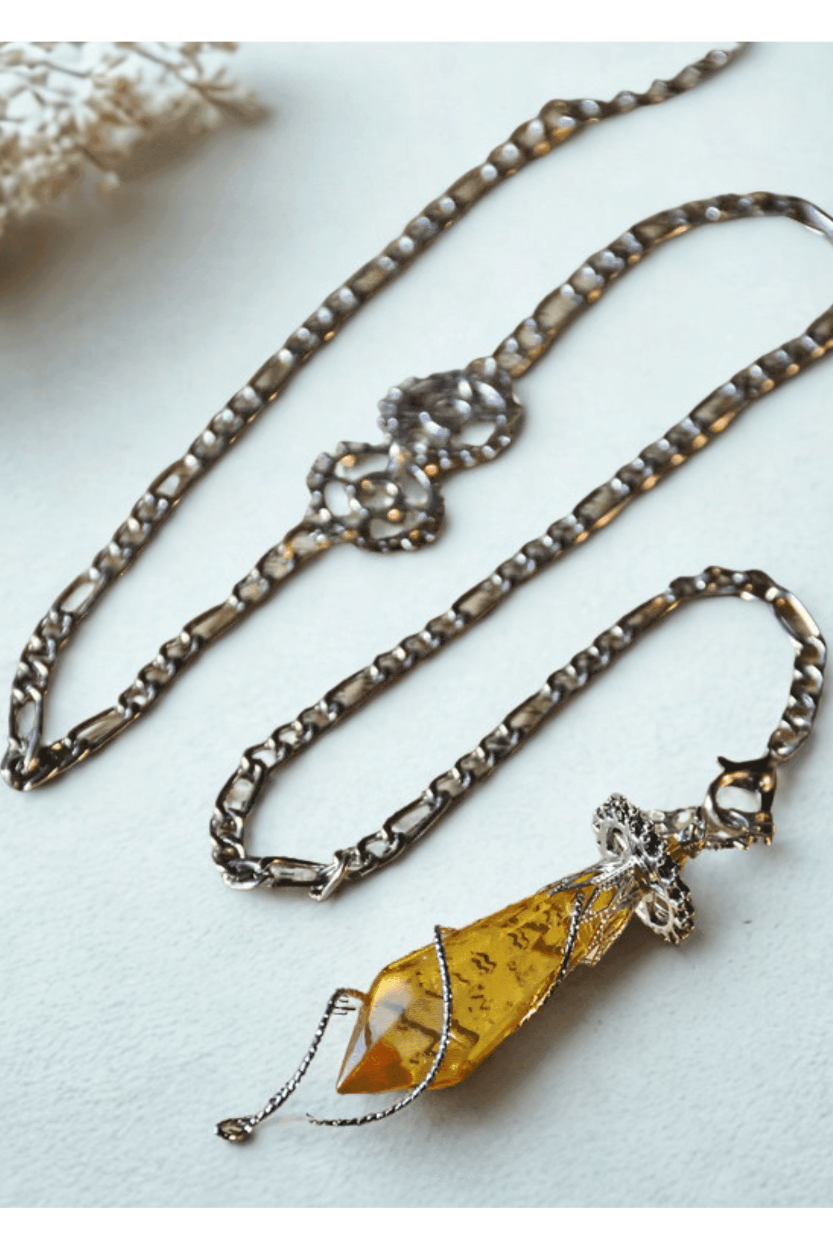 Pendule Citrine Prisme