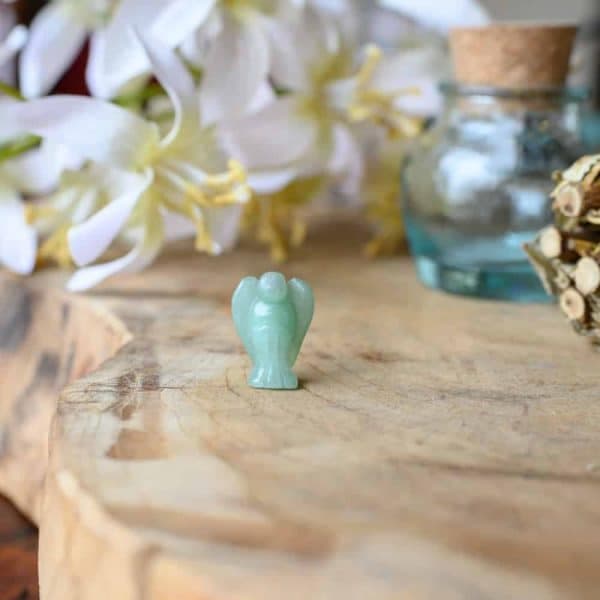 Ange en Pierre Précieuse Aventurine verte (20 mm)
