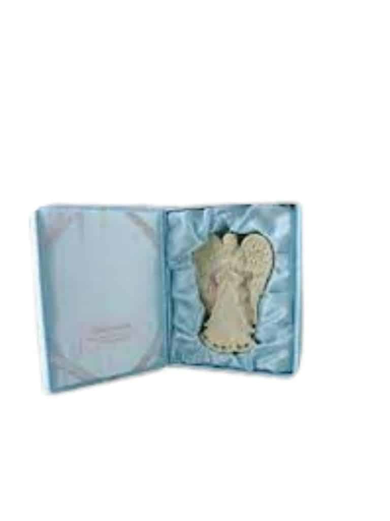 Statuette Ange serein en paquet cadeau — 10 cm