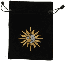 Etui cartes en velours soleil et lune