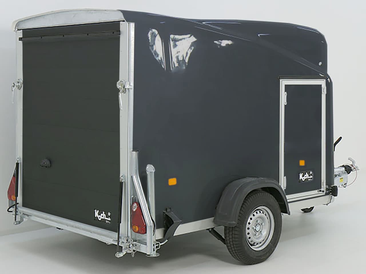Debon Cargo 1300 Volledig Polyethyleen Bagageaanhanger 150x290cm H:160cm|Deur|grijs-Nieuw