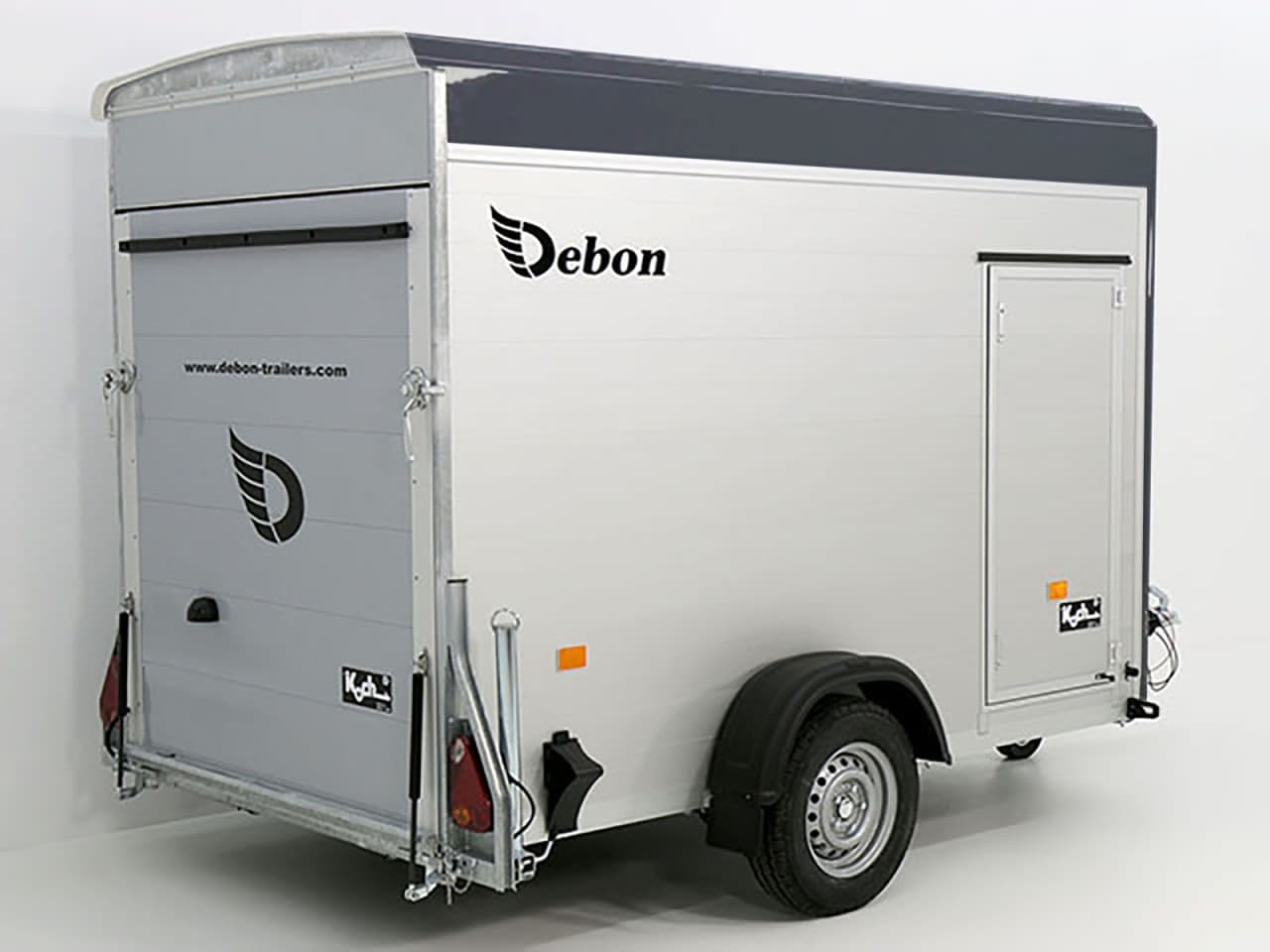 Debon bagagelabel C300 148x295cm H: 190cm 1.3t aluminium, polybug|deur|grijs-nieuw