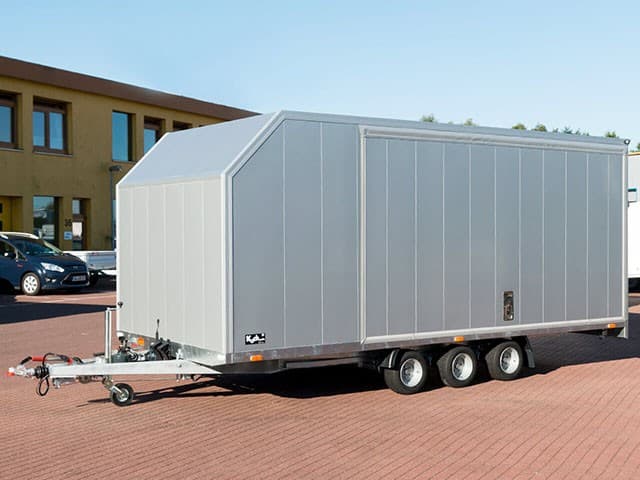 Vezeko Autoaanhanger Cargo Race Master 230x550cm H210cm 3,5t | Elektrische lier | Zilver - Nieuw