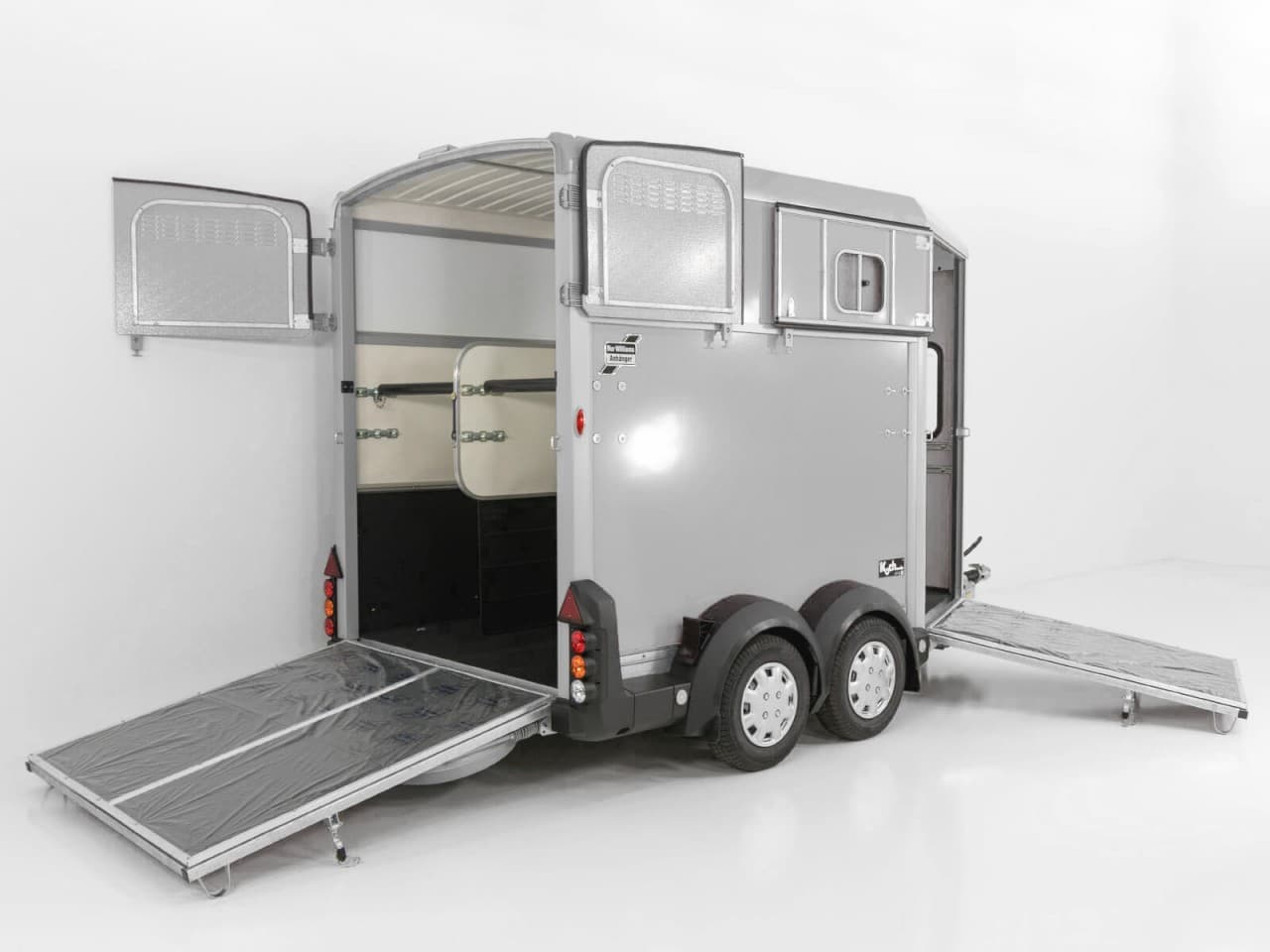 Ifor Williams HB511 paardentrailer | achterklep/deurcombinatie | zilver - nieuw