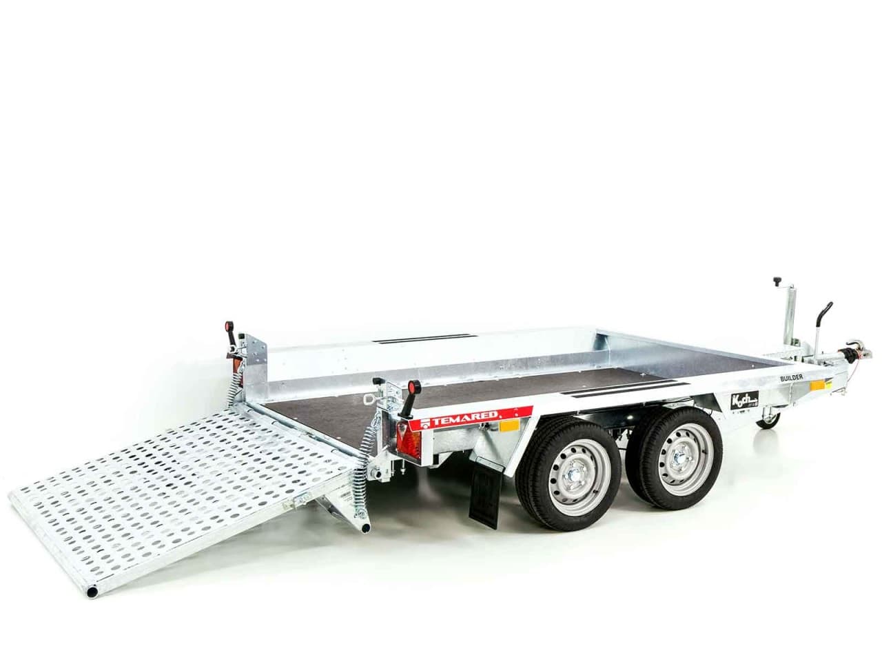 Temared Bouwmateriaal Aanhangwagen 153x260cm 2,7t | Oprijplaat - Nieuw