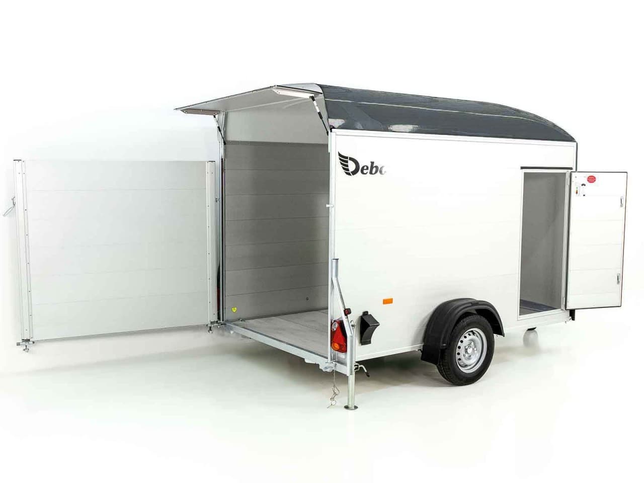 Debon bagagelabel C400 164x315cm H: 200cm 1.3t | aluminium, polybug | deur | grijs-nieuw