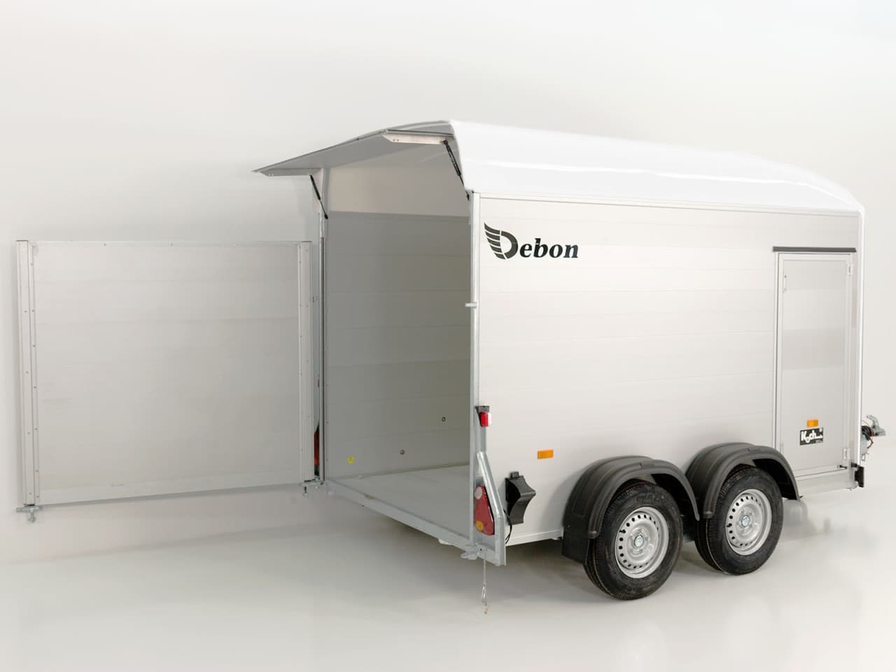 Debon bagageaanhanger C500 164x300cm H:200cm 2.6t|Alu|Polybug|Deur|wit-Nieuw