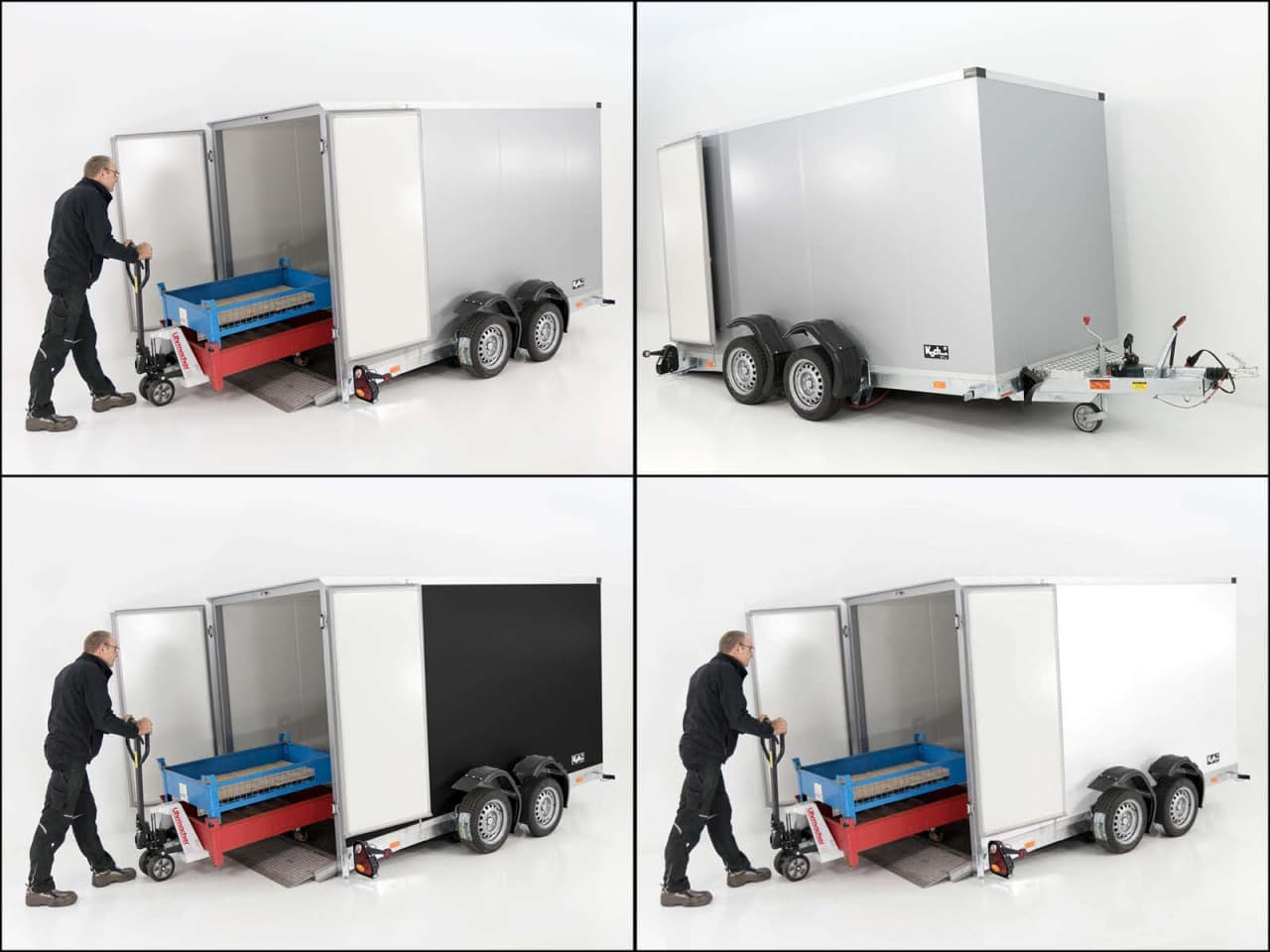 Vezeko gesloten aanhanger met daalmechanisme 157x344cm Hoogte: 190cm 2,7t - Nieuw