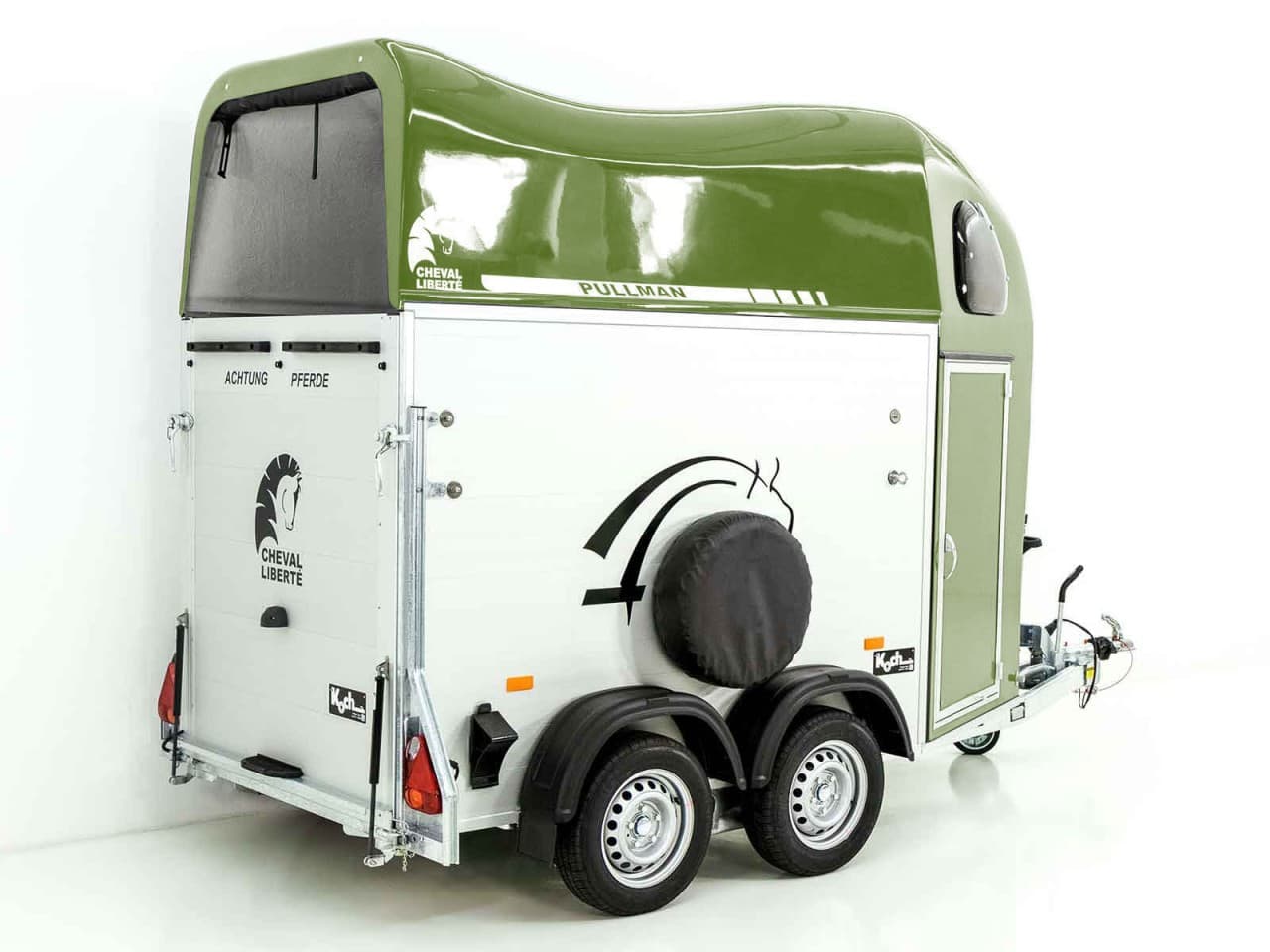 Cheval Liberte GOLD One paardentrailer voor 1,5 paard | Pullman chassis | olijfgroen - Nieuw
