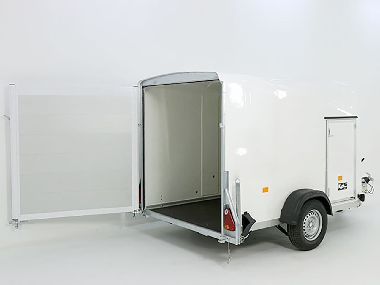 Debon Cargo 1300 Volledig Polyethyleen Bagageaanhanger 150x290cm H:160cm|Deur|Wit-Nieuw