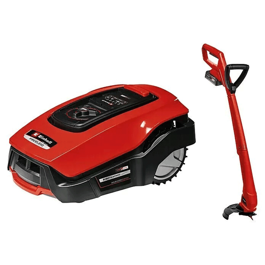 Einhell Power X Change 18V robotmaaier Freelexo inclusief gratis grastrimmer (nieuw)