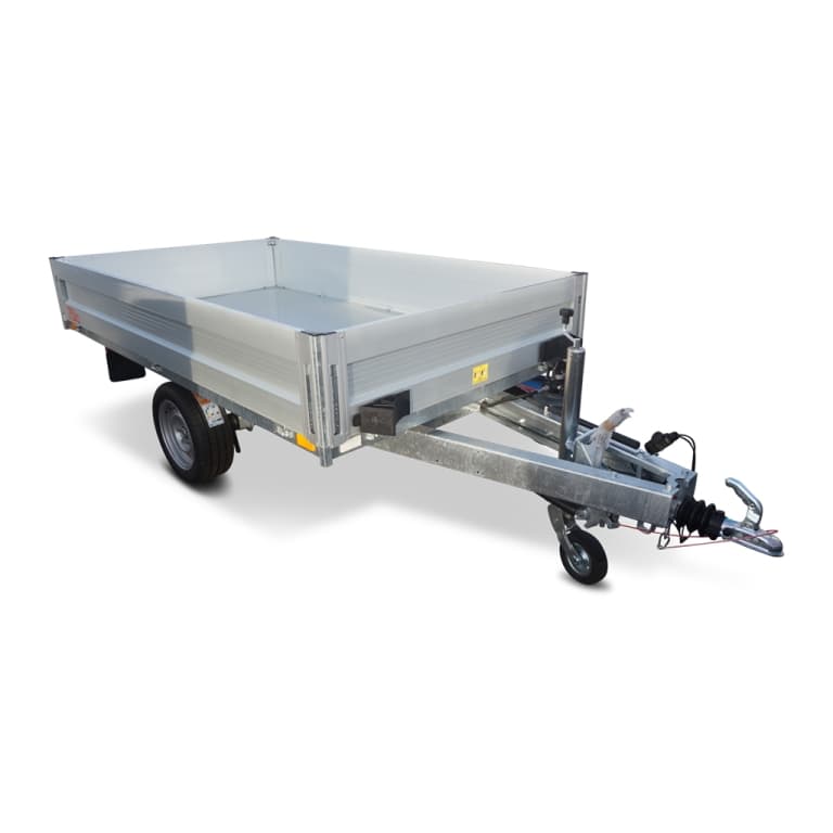 Autotransportaanhanger met achterkipper RWK2515-18E, 1800 kg, laadruimte 2,54 x 1,47 m - Elektrische pomp - Configuratie