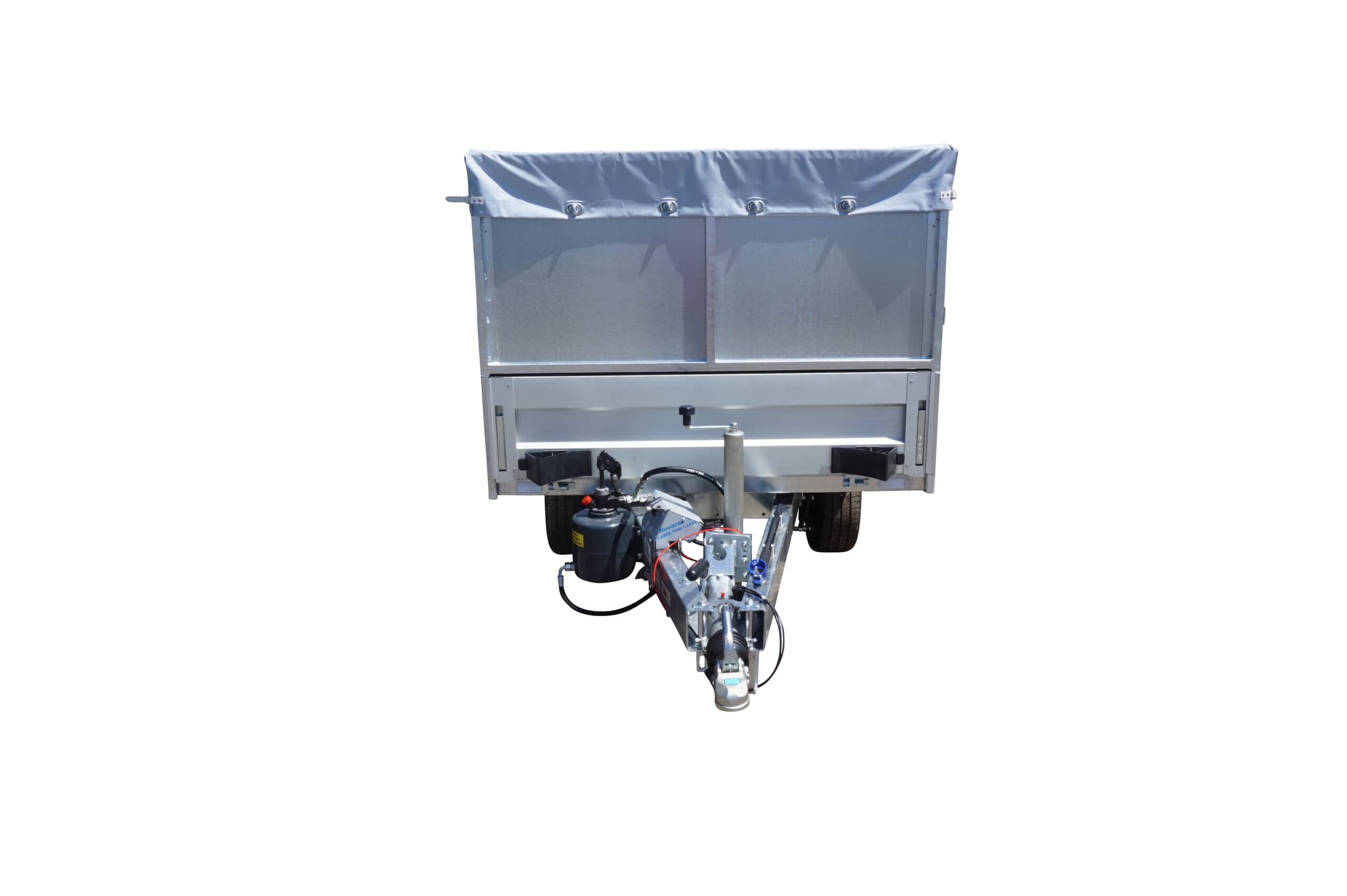 Autotransporter met achterkipper RWK2515-27H, 2700 kg, laadruimte 2,54 x 1,47 m - handmatige hydrauliek - met verlengzijwanden en laadplatform