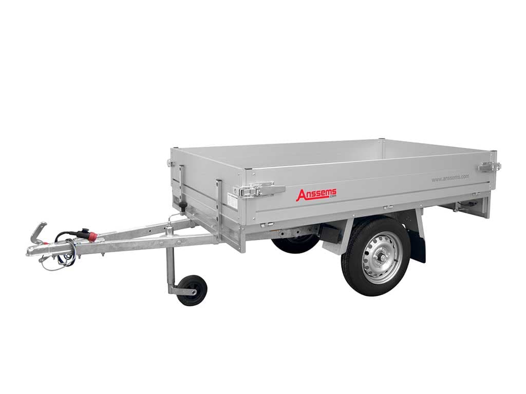 Anssems autotransporter, vlakke laadbak, aluminium PLT, 750 kg, laadruimte 2,51 x 1,50 m, ongeremd