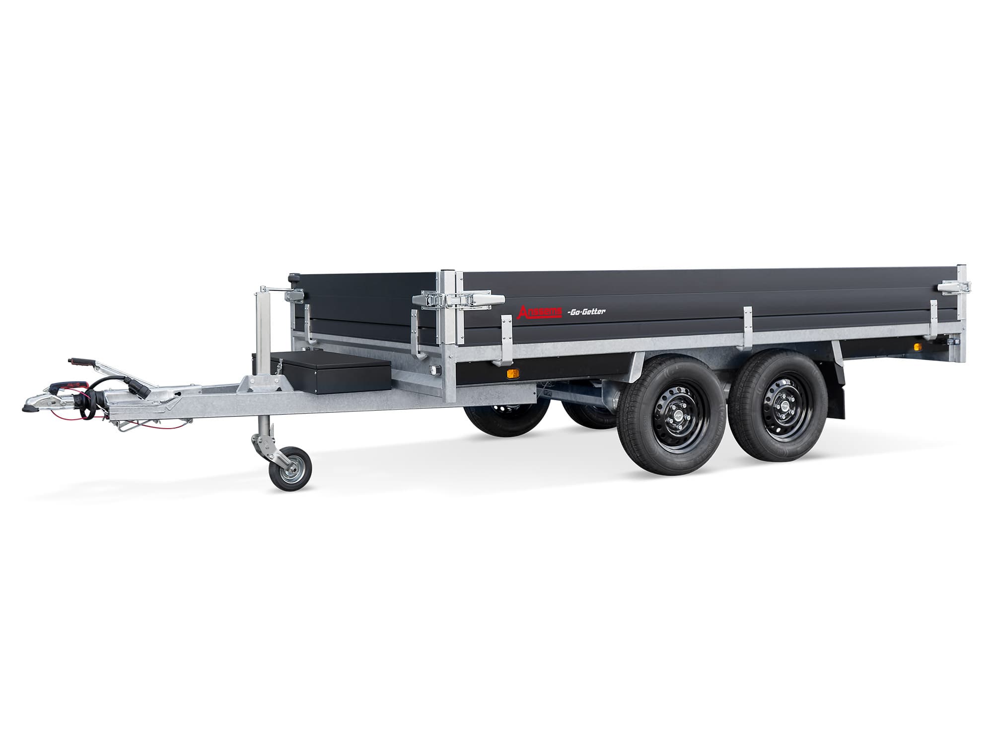 Anssems autotransporter, vlakke laadbak, aluminium PSX, 2000 kg, laadruimte 3,25 x 1,78 m, Go-Getter