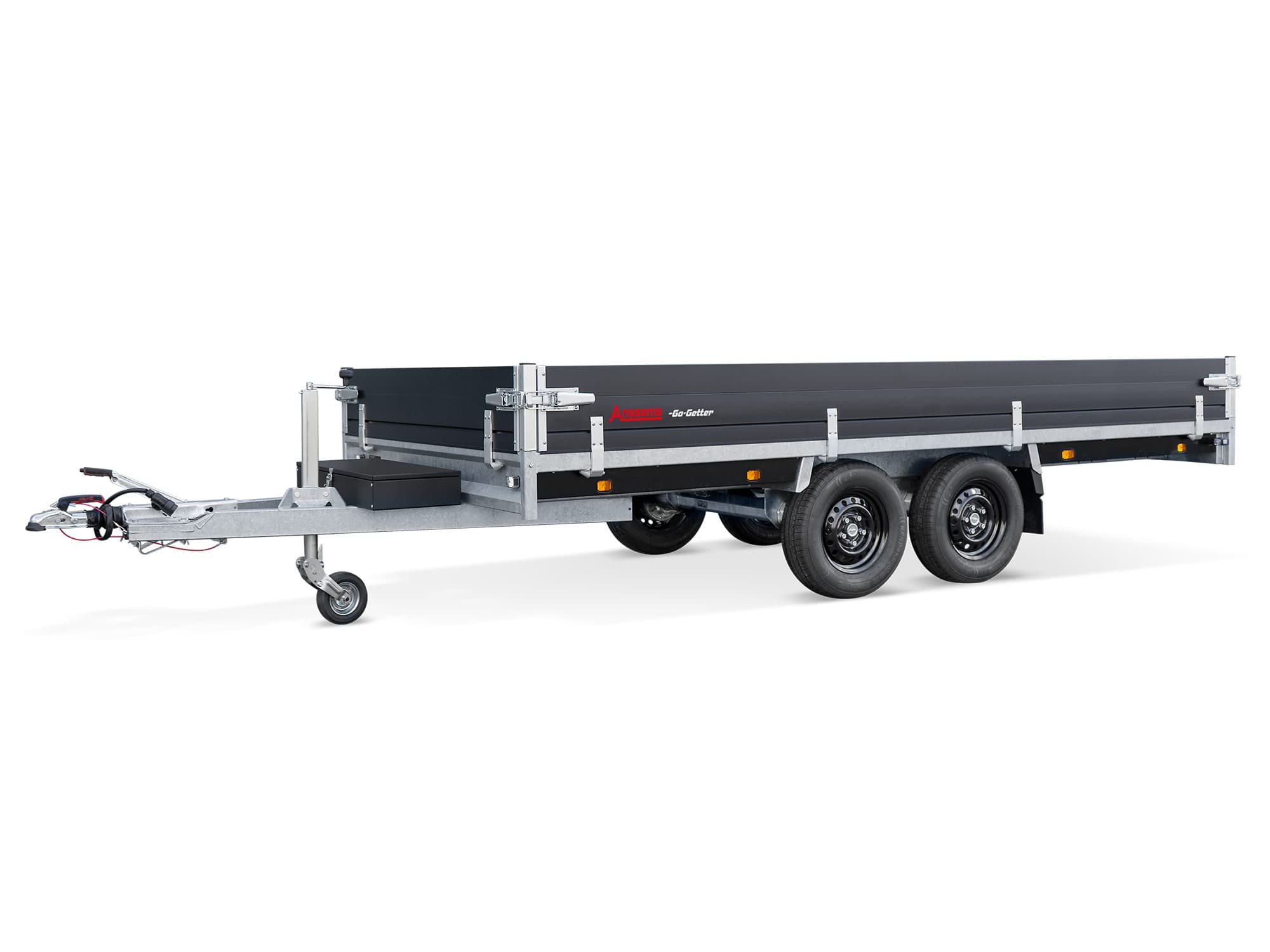 Anssems autotransporter, vlakke laadbak, aluminium PSX, 2000 kg, laadruimte 4,05 x 1,78 m, Go-Getter