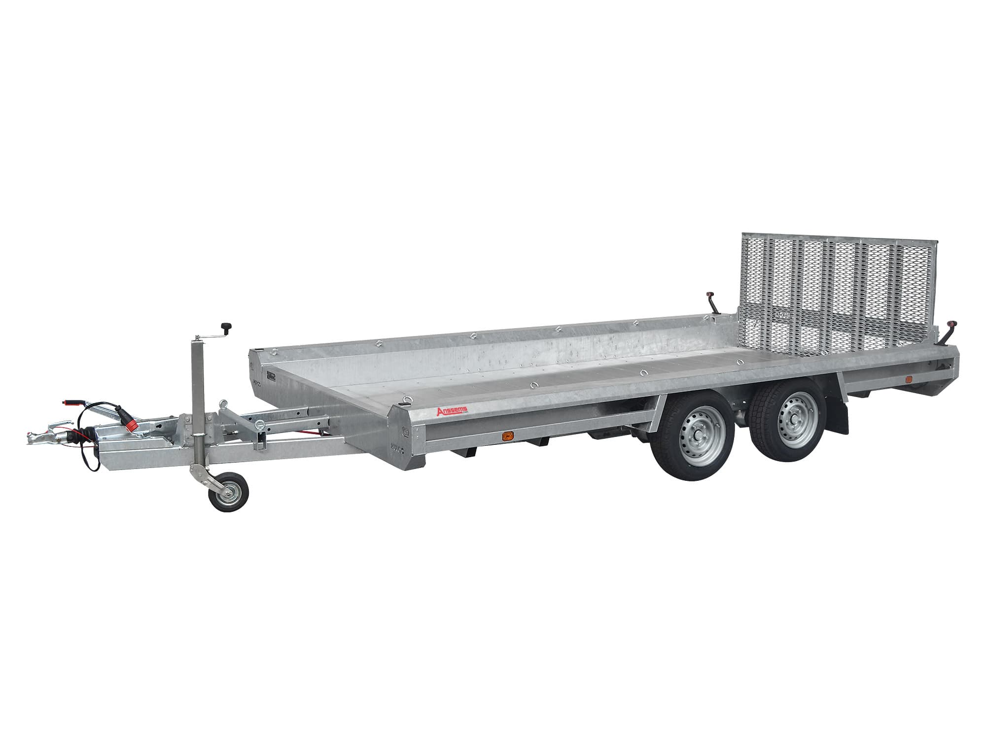 Hulco autotransporter, machinetransporter TERRAX 3000kg, laadruimte 3,44 x 1,65 m - achterklep 100 cm