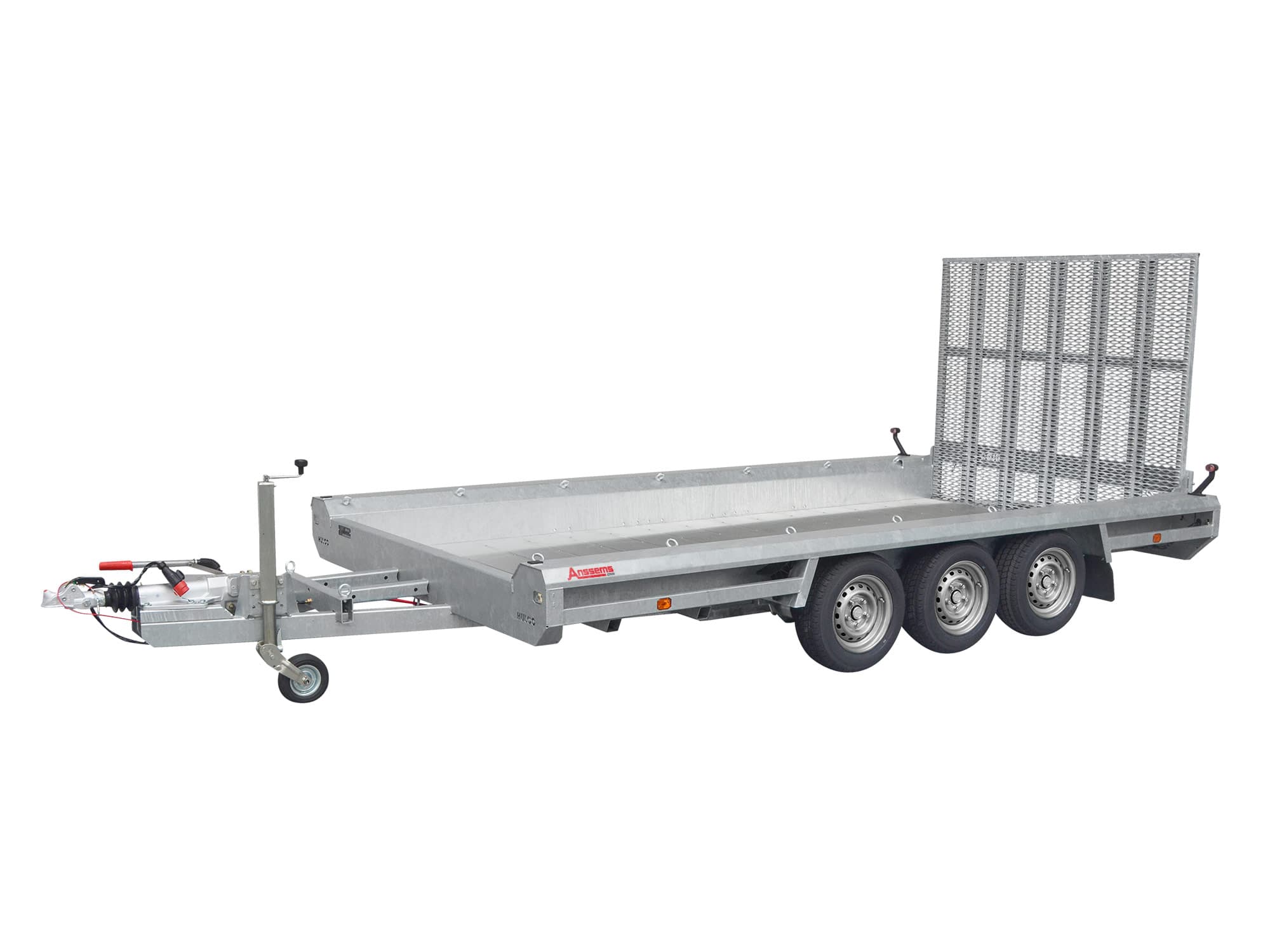 Hulco autotransporter, machinetransporter TERRAX-3, 3500 kg, laadruimte 4,69 x 1,95 m - achterklep 150 cm (Tridem)