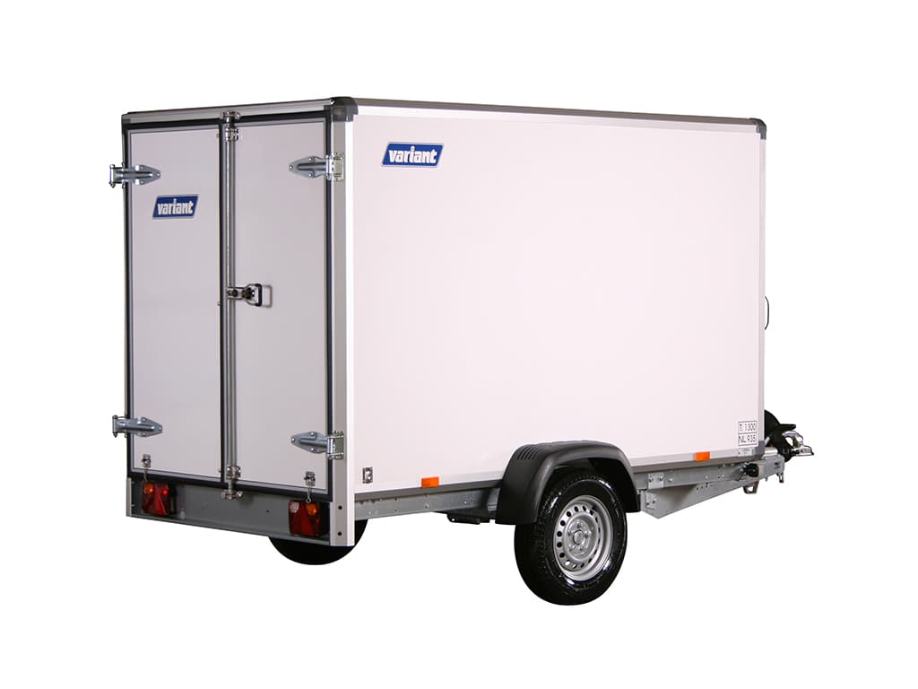 Variant autotransporter, gesloten trailer 1315 C2 met draaideuren, 1350 kg, laadruimte 2,58 x 1,48 m, binnenhoogte 1,57 m