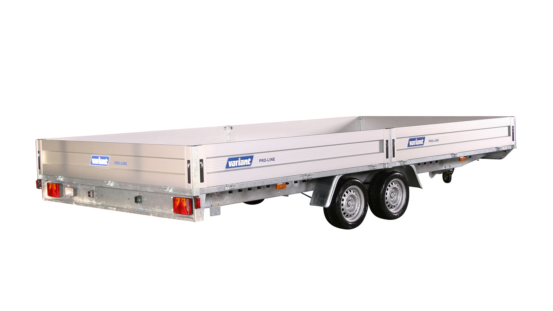 Variant autotransporter, vlakke laadbak 3525 X5, 3500 kg, laadruimte 5,15 x 2,45 m - parabolische ophanging