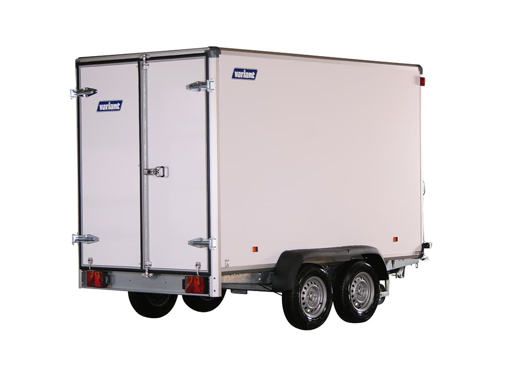 Variant autotransporter, gesloten trailer 2517 C3 met draaideuren, 2500 kg, laadruimte 3,02 x 1,68 m, binnenhoogte 1,88 m