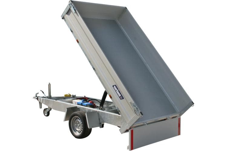 Variant autotransportaanhanger met achterkipper 1815 T2 Basic, 1800 kg, laadruimte 2,54 x 1,45 m - elektrische pomp of noodstop.