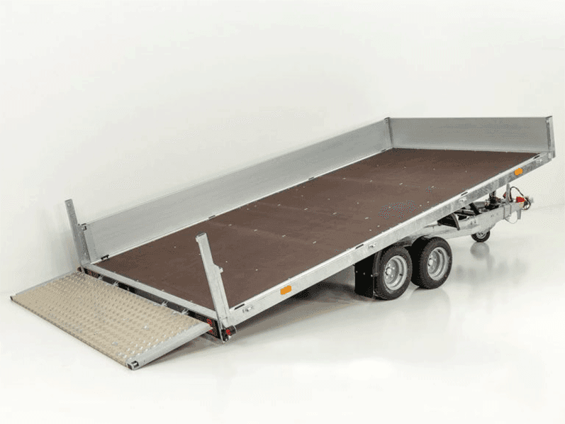 Vezeko platte oplegger J30.43 | 210x430cm 3t | Kantelbaar laadplatform - Nieuw