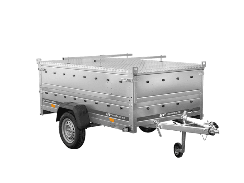 Enkelassige aanhanger 230×125 UNITRAILER GARDEN 230 KIPPING deksel aanhanger - Nieuw