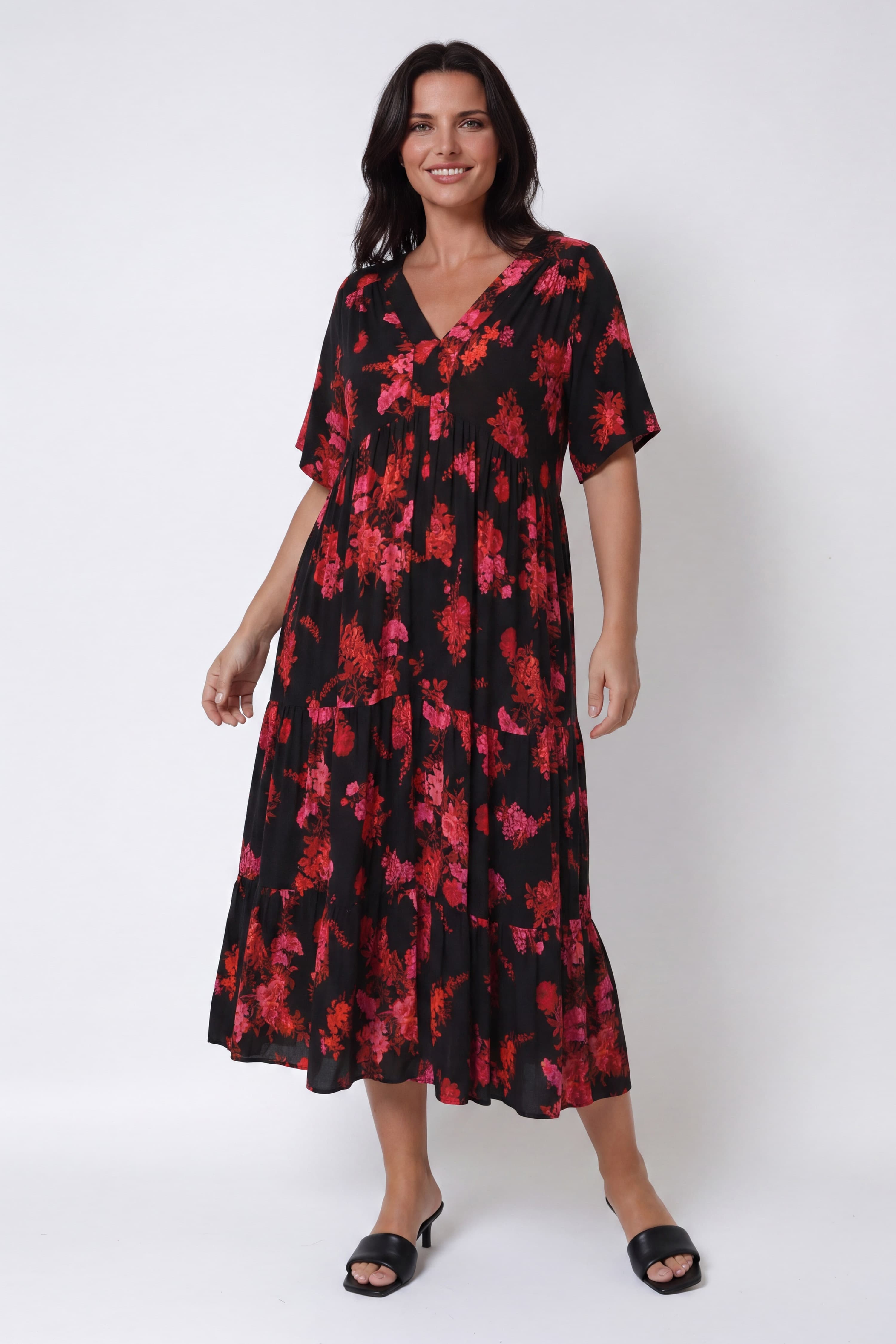 Robe en viscose imprimee