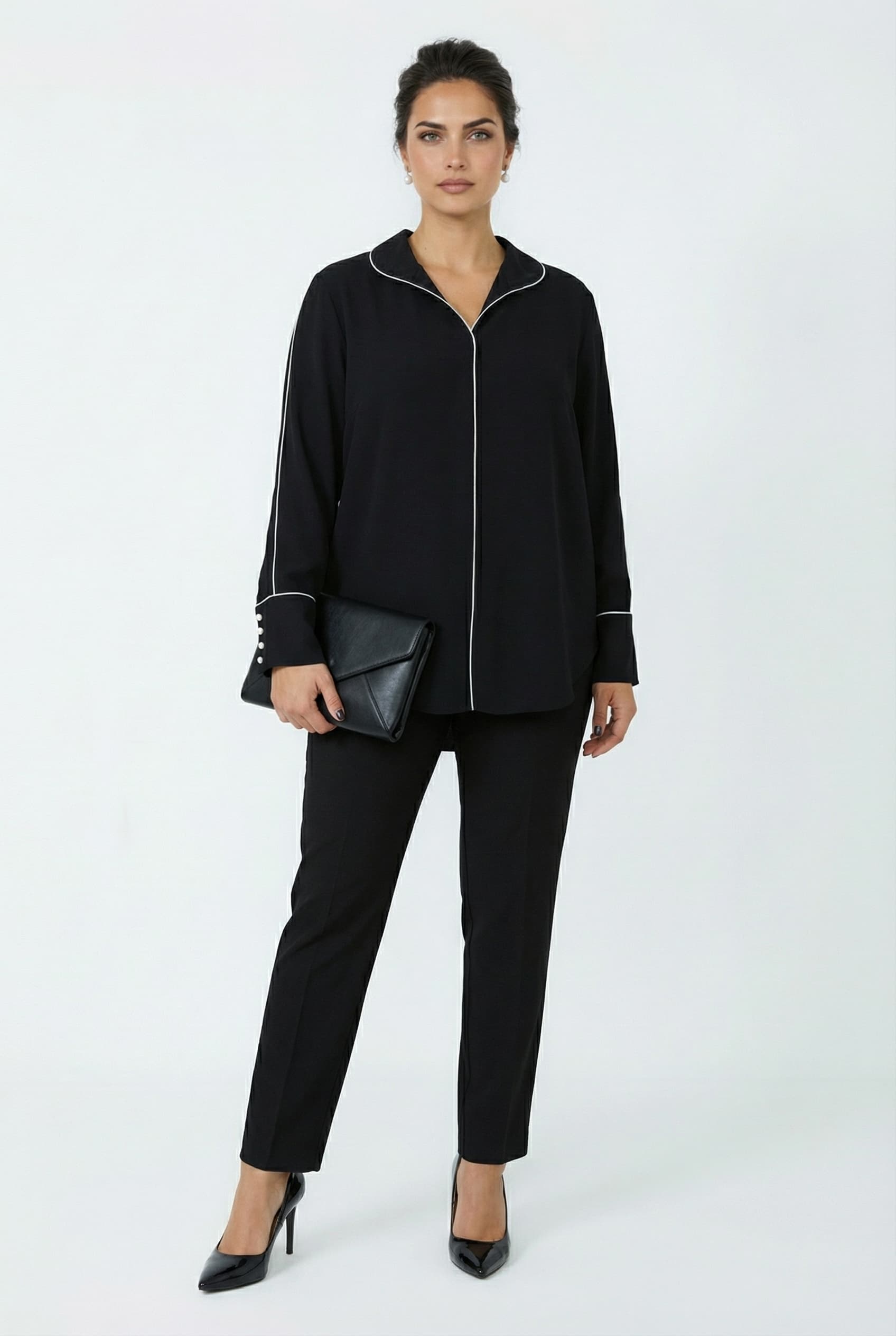 Blouse en crepe gaufree